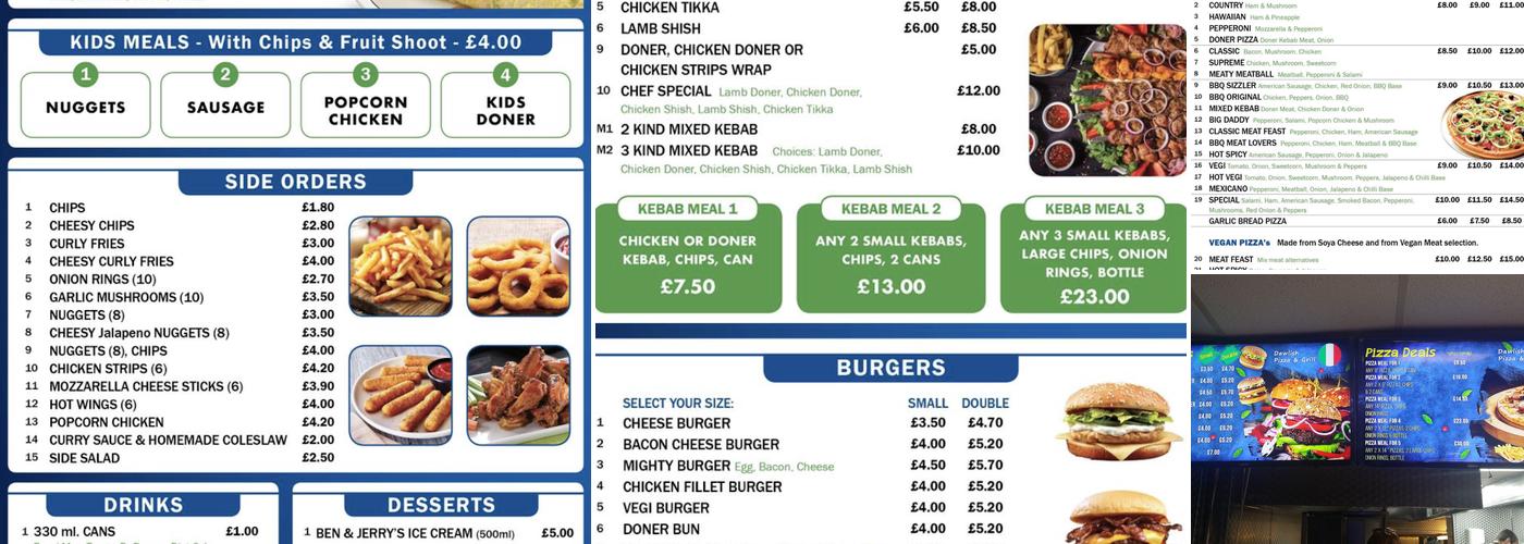 Dawlish Pizza & Grill ( Oz’s Pizza ) Menu