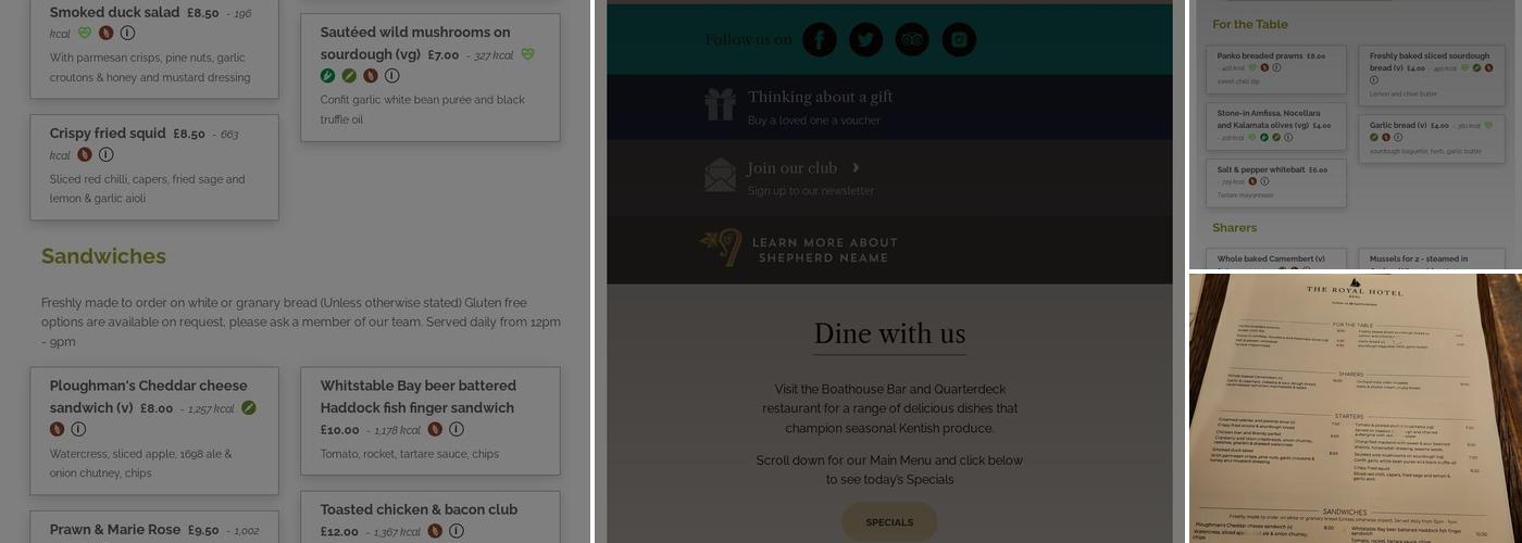 The Boathouse Bar & Restaurant Menu