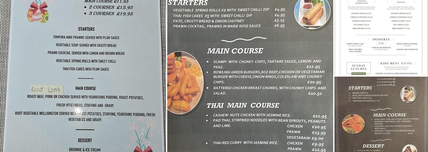 Bowling Green Tavern Menu