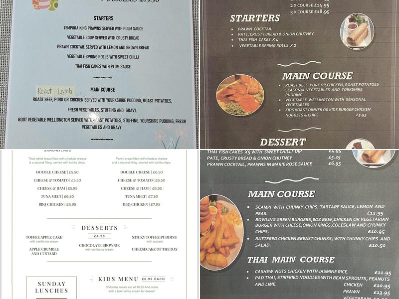 Bowling Green Tavern Menu