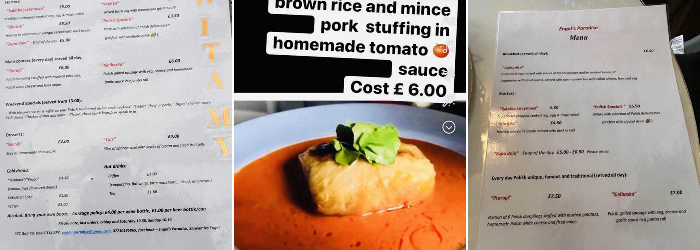 Engels Paradise Menu