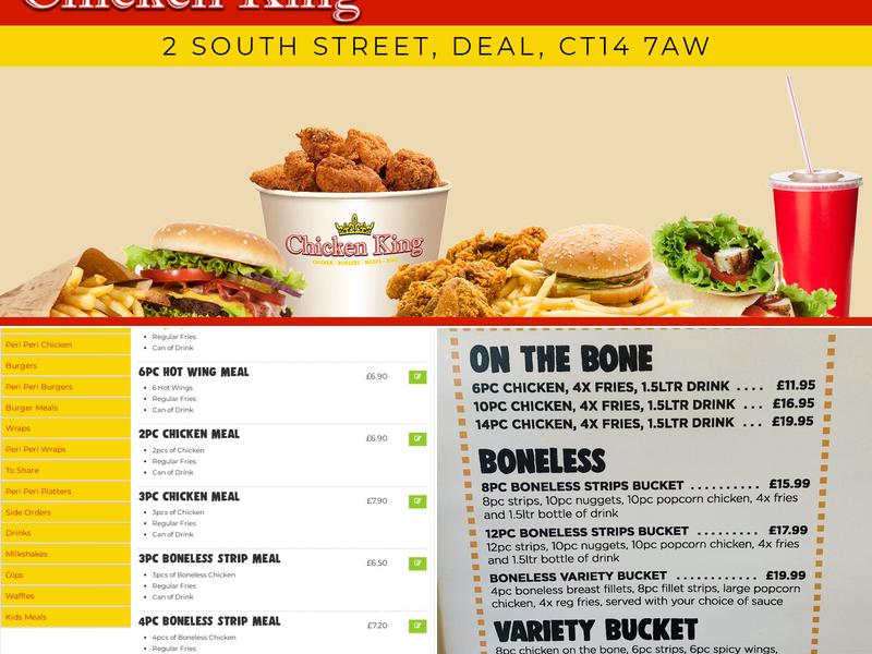 Chicken King Menu
