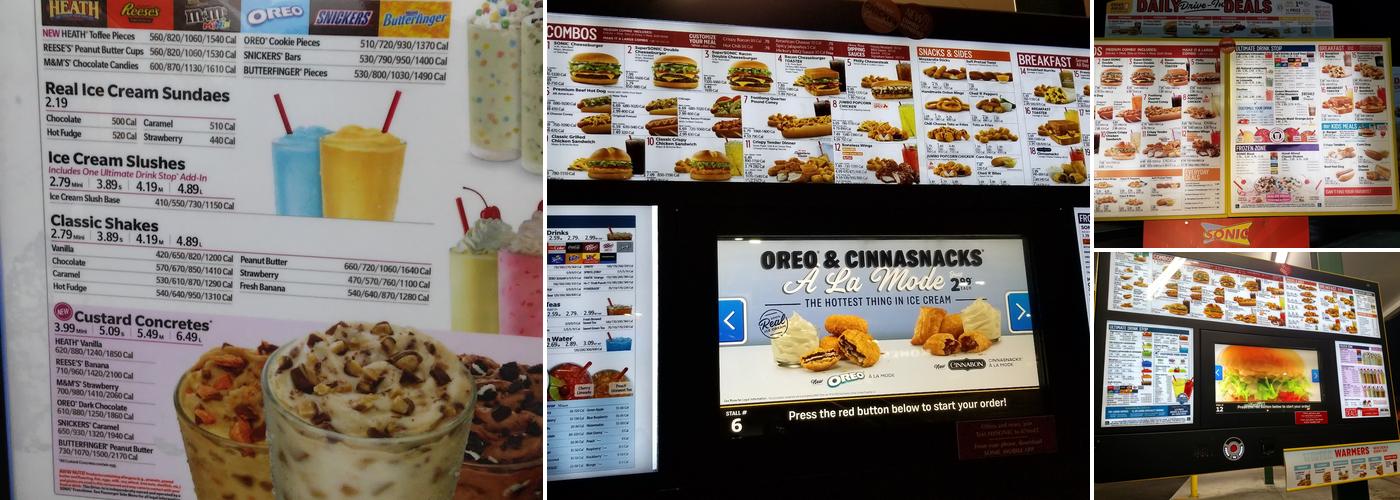 Sonic Drive-In Menu