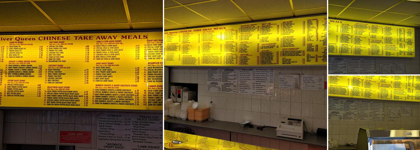 The River Queen Menu