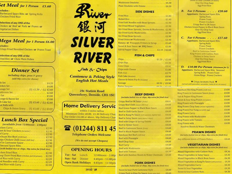 Silver River Menu