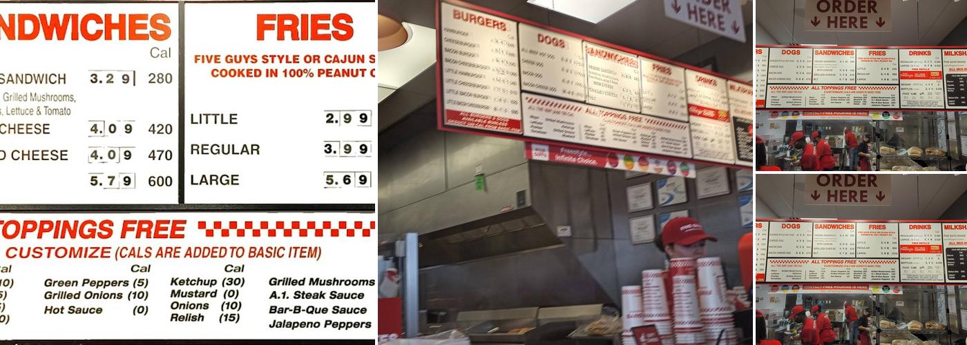 Five Guys Menu