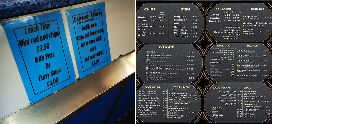 Smugglers Menu