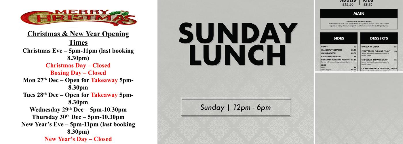 Just Thai @ Denby Dale Menu