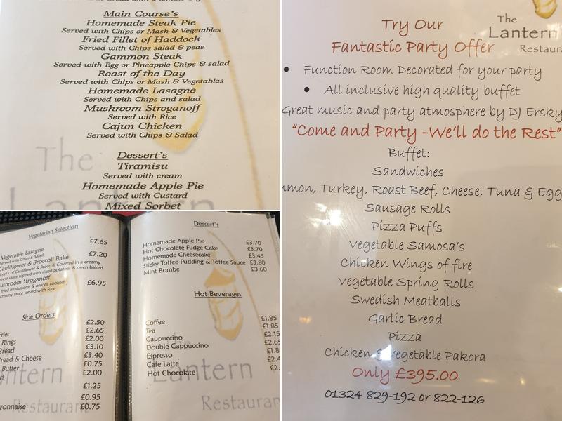 The Lantern Menu