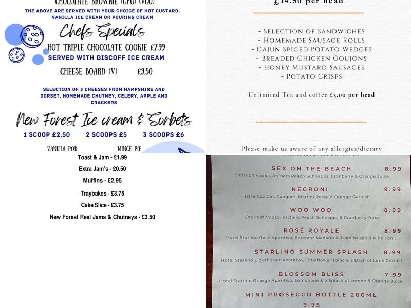 The Bold Forester Menu