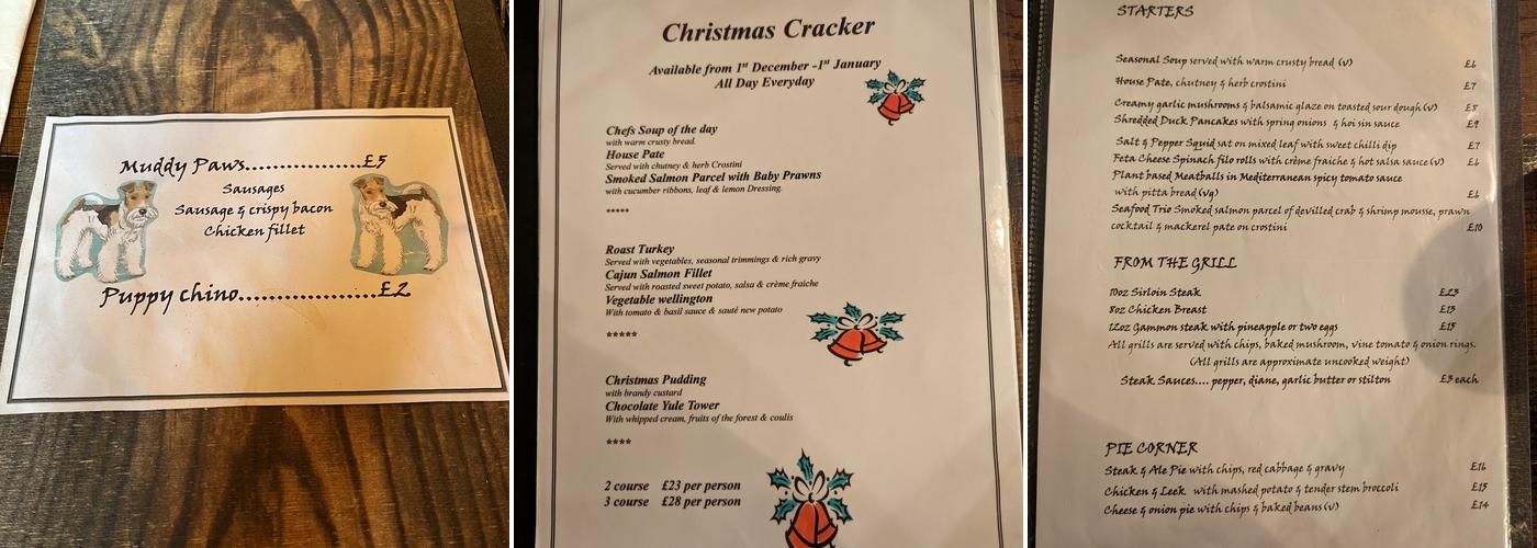 The Junction Inn Menu