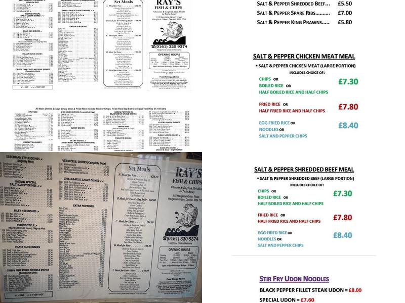 Ray's Fish & Chips Menu