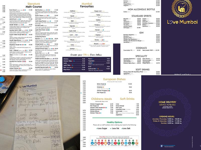 Love Mumbai Menu
