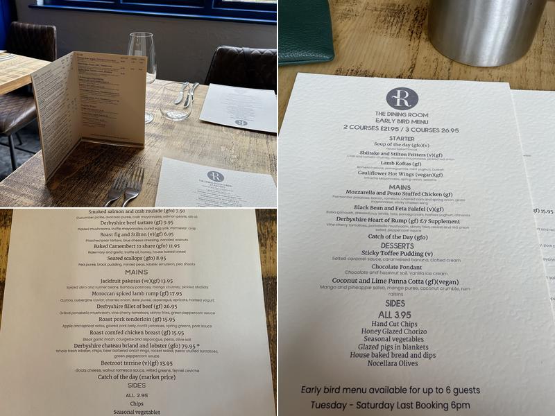 The Dining Room Menu