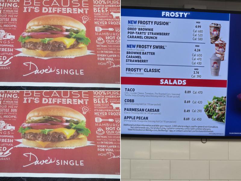 Wendy's Menu