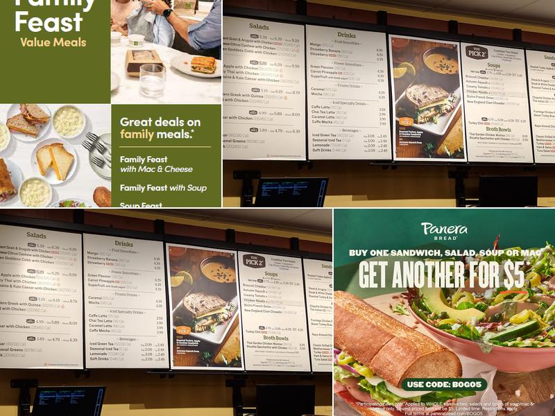 Panera Bread Menu