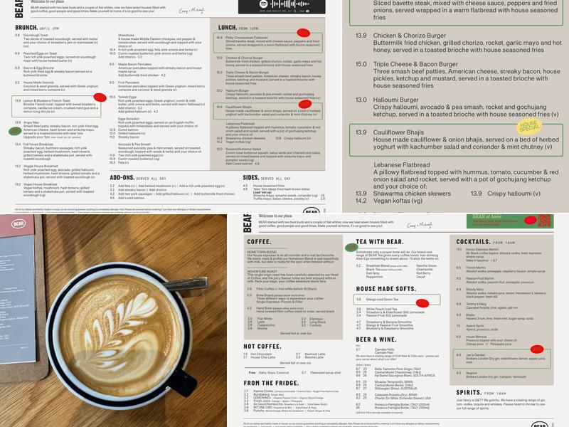 BEAR - Derbion Menu