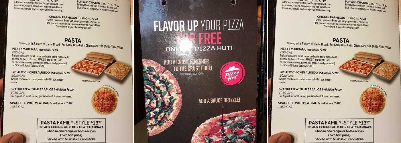 Pizza Hut Menu