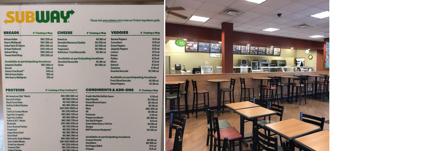 Subway Menu