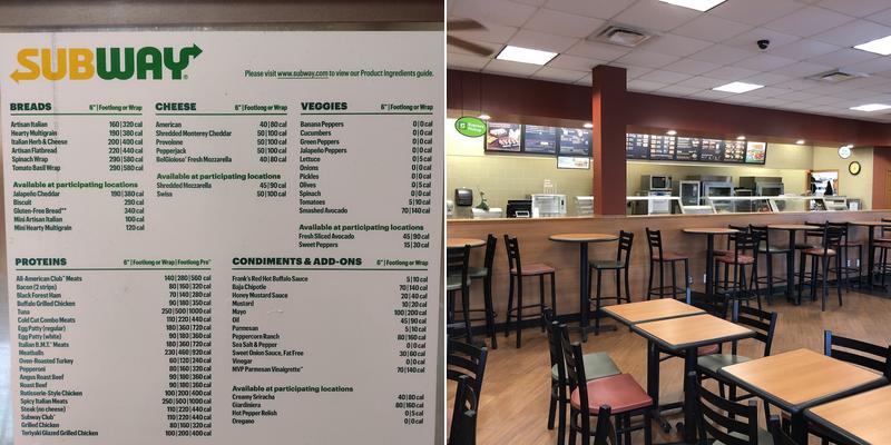 Subway Menu