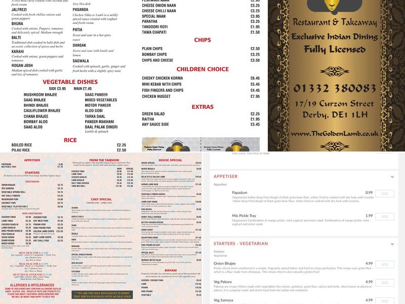 The Golden Lamb Menu