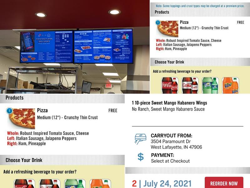 Domino's Pizza Menu