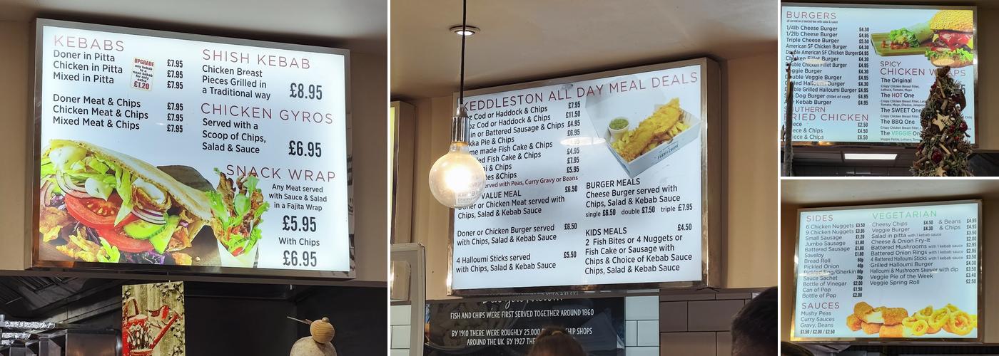 Kedleston Fish Bar Menu