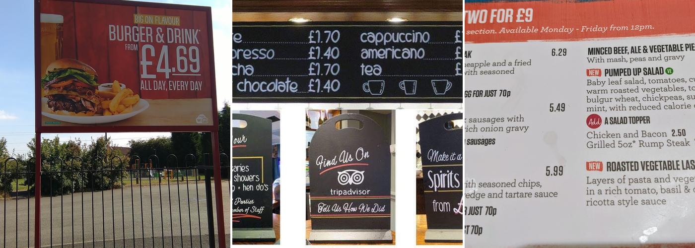 The Stenson Fields Menu