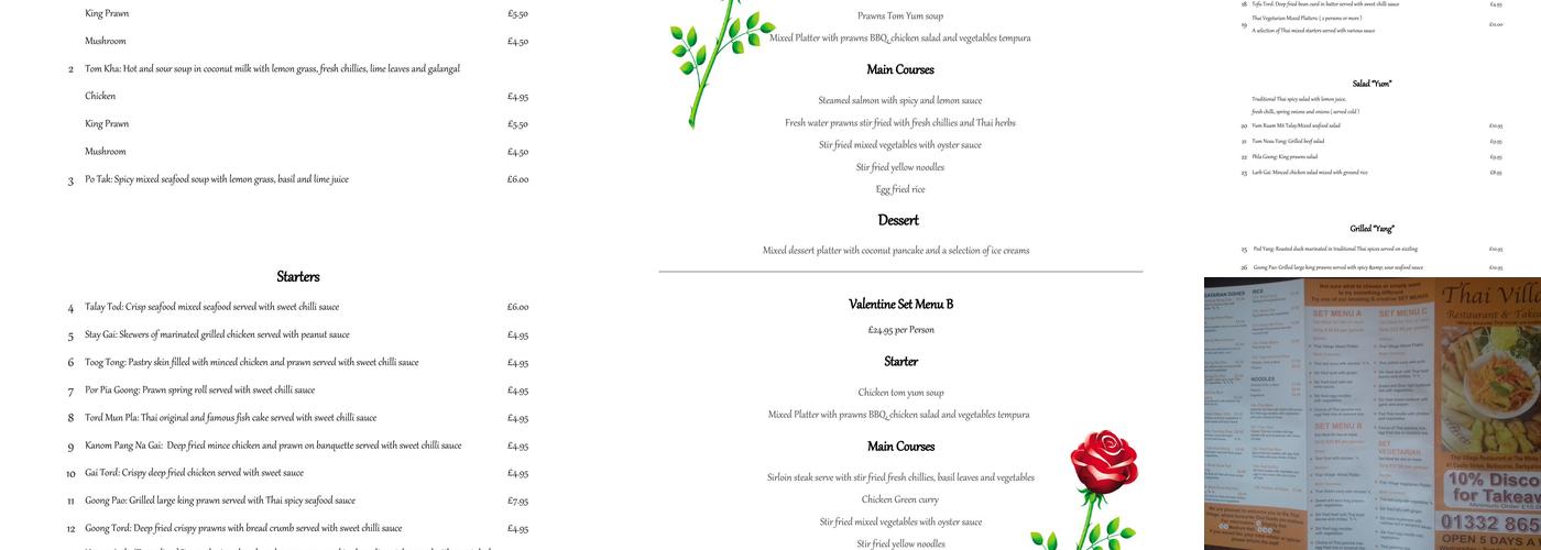 Thai Village Restaurant Menu