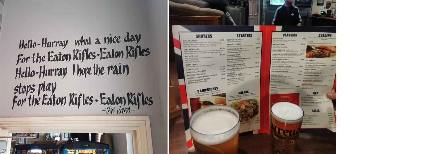 The White Horse Menu