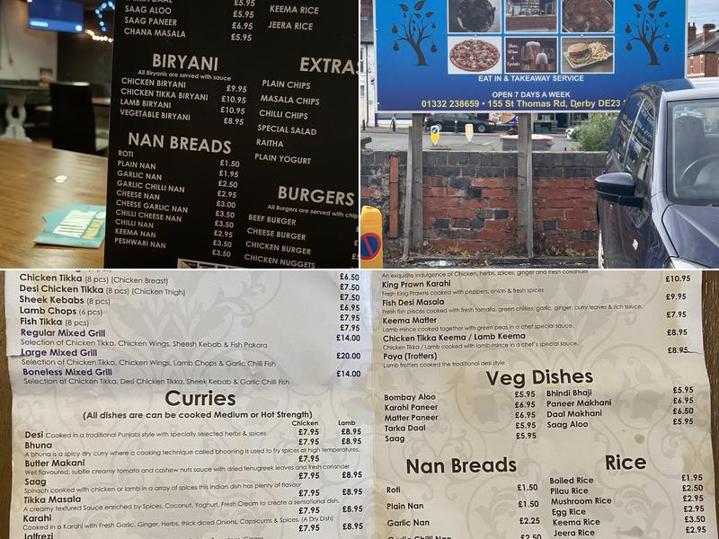 The Pear Tree inn bar & Grill Menu