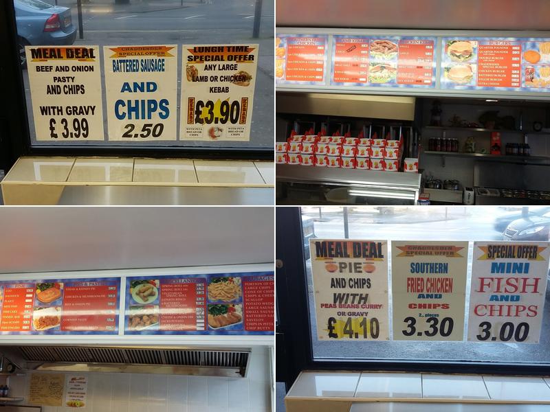 Chaddesden Fish & Chips Menu