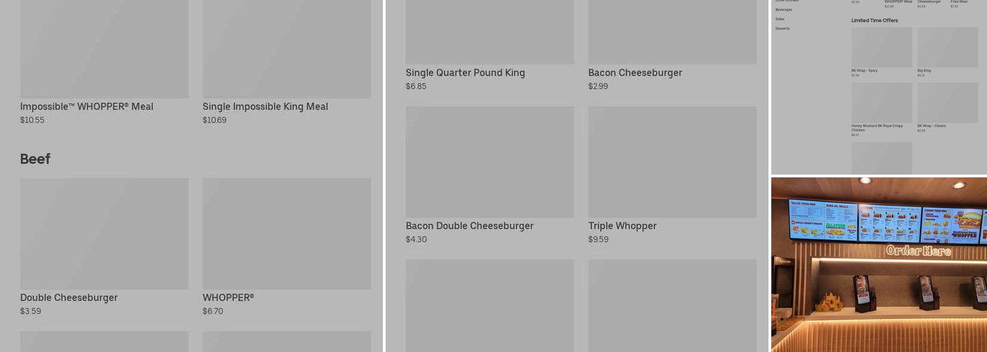 Burger King Menu