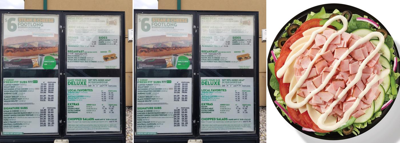 Subway Menu