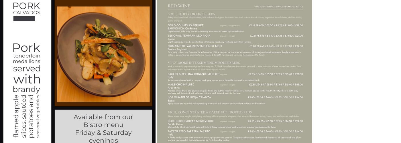 Platta Cafe Bar Bistro Menu