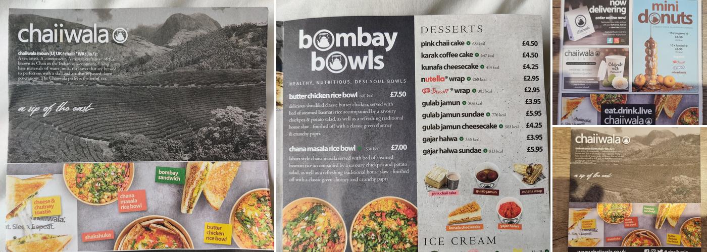 chaiiwala Derby Menu