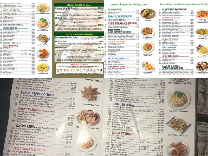 China Garden Menu