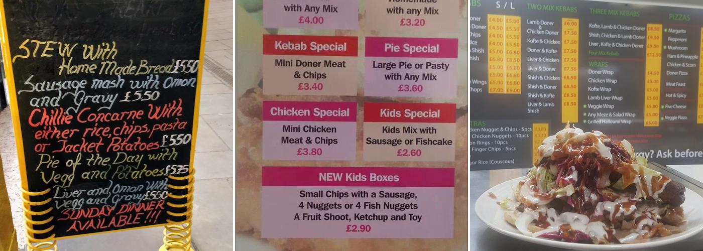 UK Fish Bar Menu