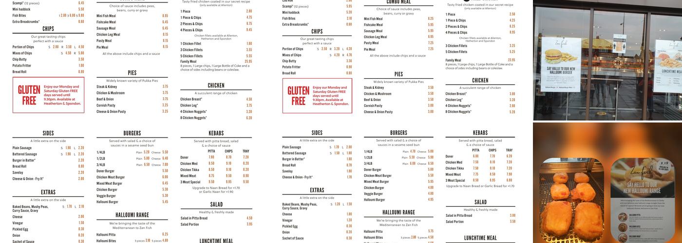 Zan Fish Allenton Menu