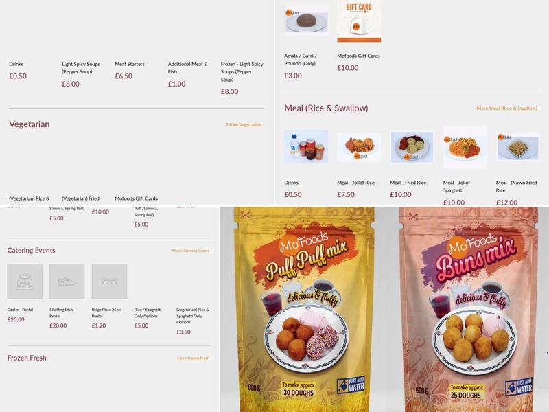 MoFoods MoJollof UK - African Food Derby Menu