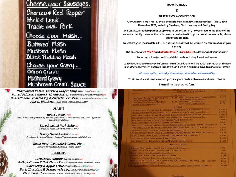 Kings Head Hotel Menu