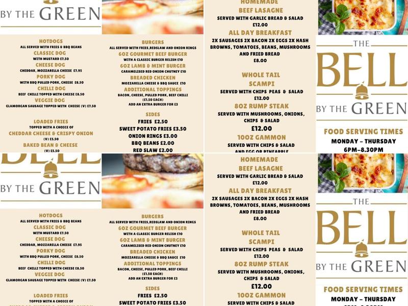 The Bell By The Green Menu