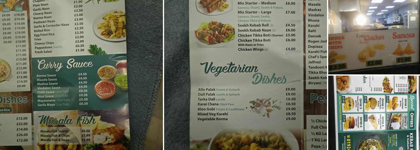 Kebab Range Take A Way Menu