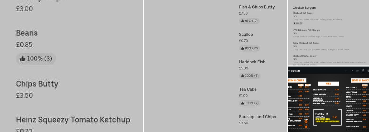 Dewsbury Fisheries Menu