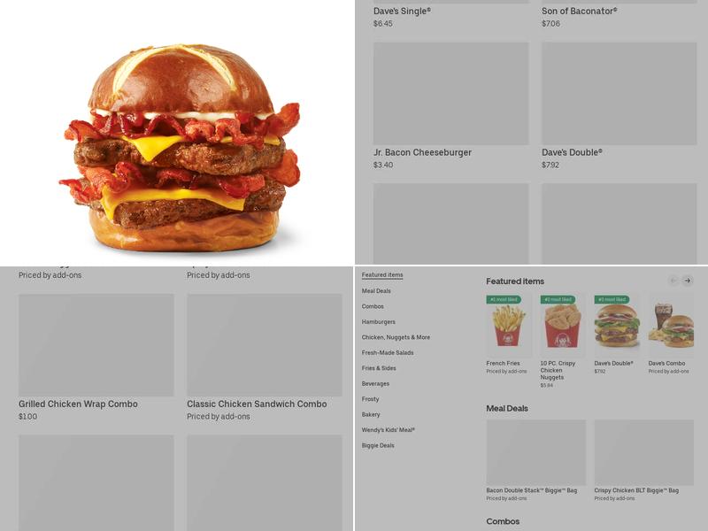 Wendy's Menu