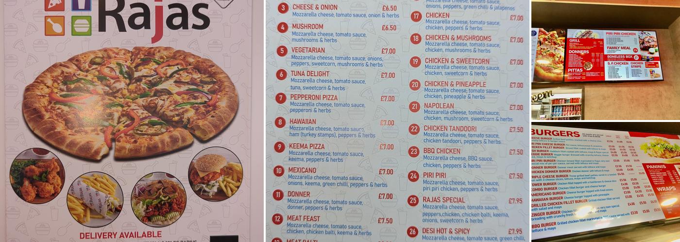Raja's Grill Menu