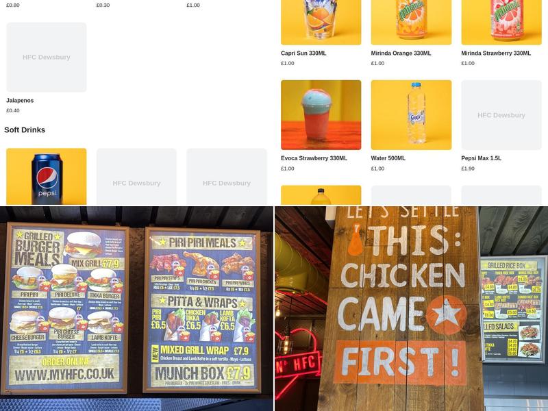 HFC Dewsbury Menu