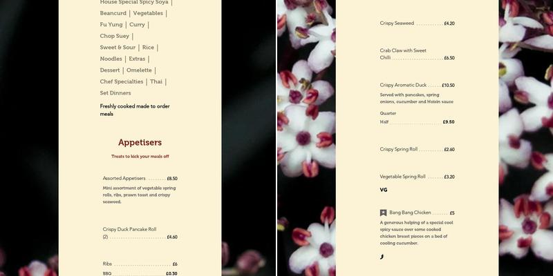 Golden Circle Chinese Takeaway Menu