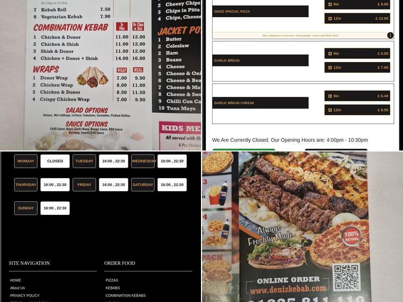 Deniz Kebab Menu