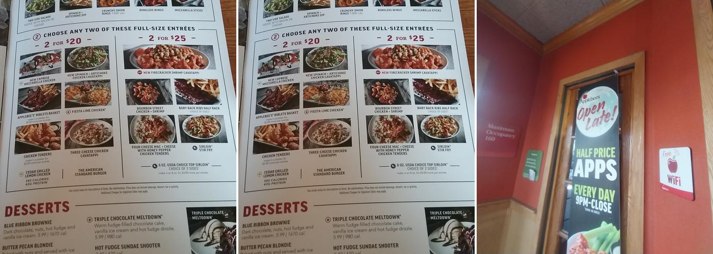 Applebee's Grill + Bar Menu